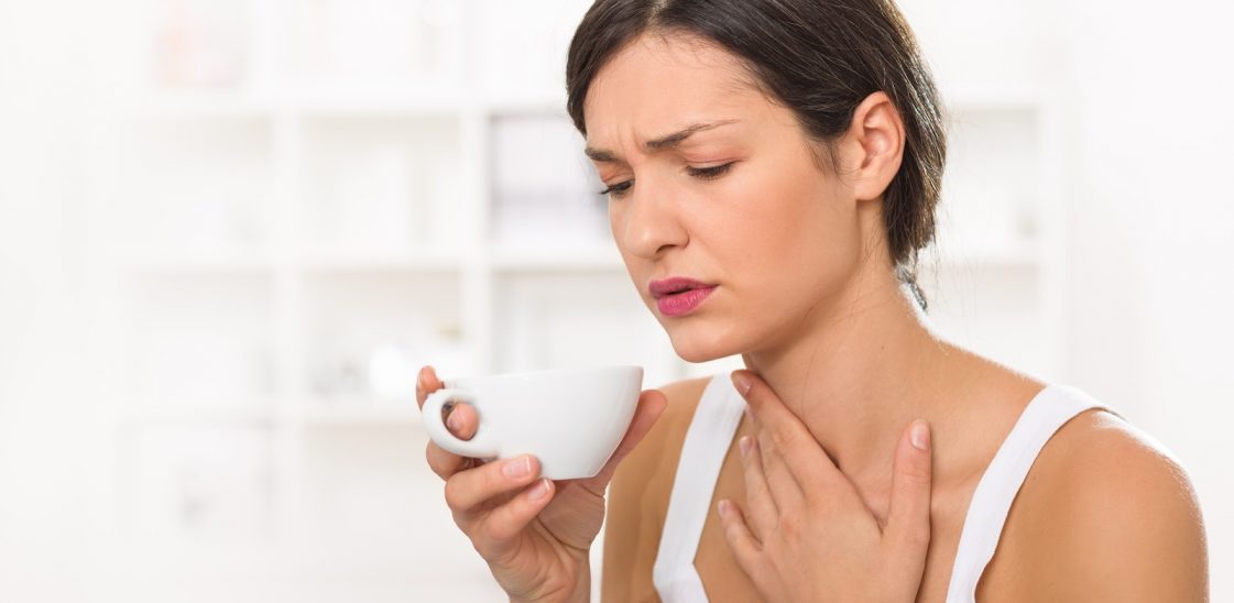 Why is a sore throat worse in the morning?