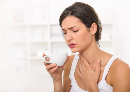 Why is a sore throat worse in the morning?