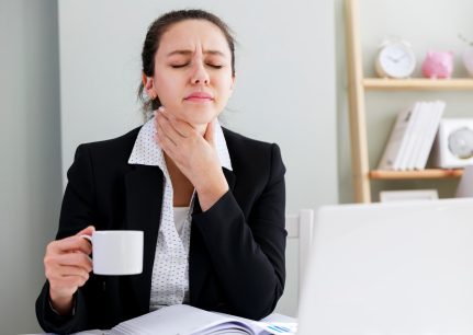 Should I go to work with a sore throat?